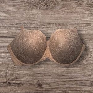 JoySpun Elegant Lace Underwire Pushup Bra in Light Pink 38D